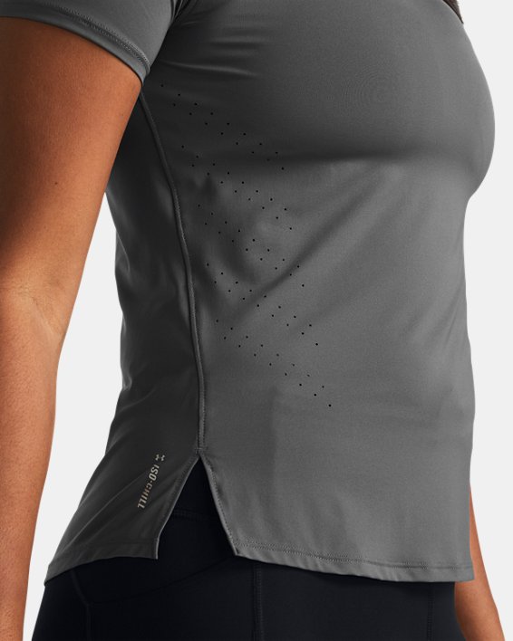 Women's UA Launch Elite Short Sleeve in Gray image number 2